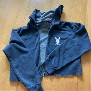 Playboy cropped zip up